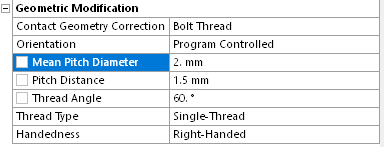 Bolt Thread Modification ANSYS