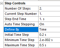 ANSYS Step Conrols