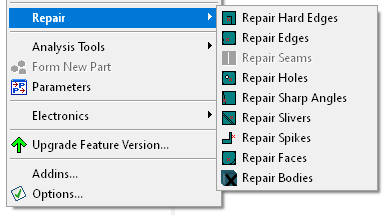 Repair Features - Design Modeler