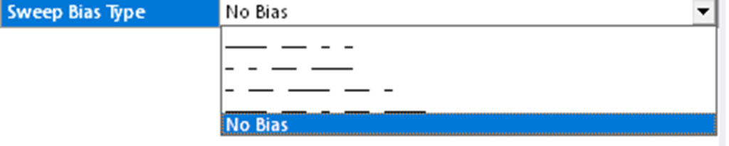 Sweep Bias in Ansys