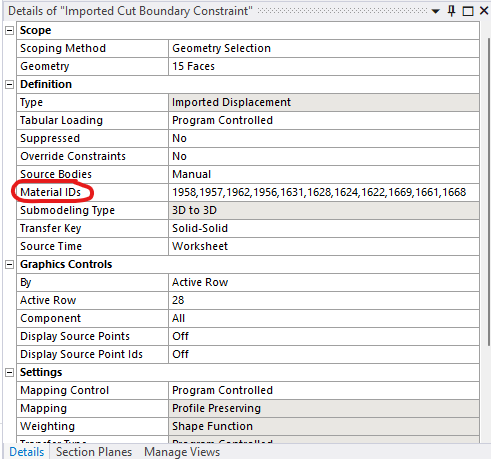 Matid in Ansys Workbench - Submodel